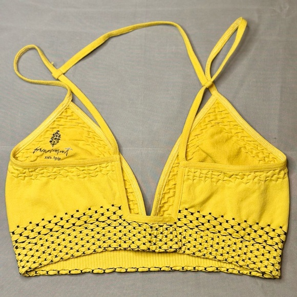 Free People - Sunny Yellow Mesh Bralette - Picture 3 of 4